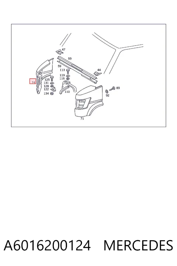 Aleta A6016200124 Mercedes