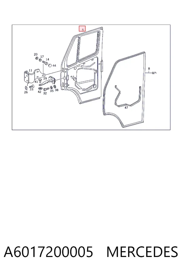 Puerta delantera izquierda A6017200005 Mercedes