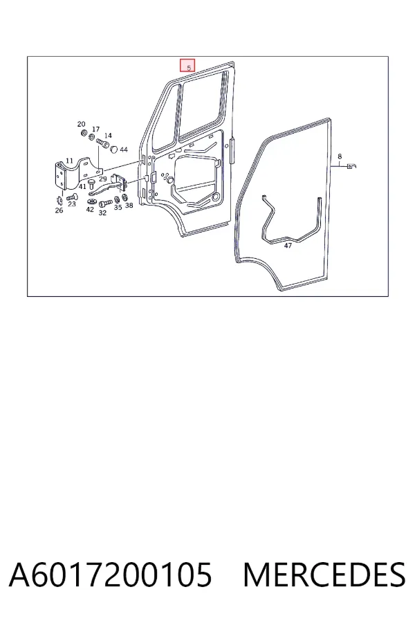 Puerta delantera derecha A6017200105 Mercedes