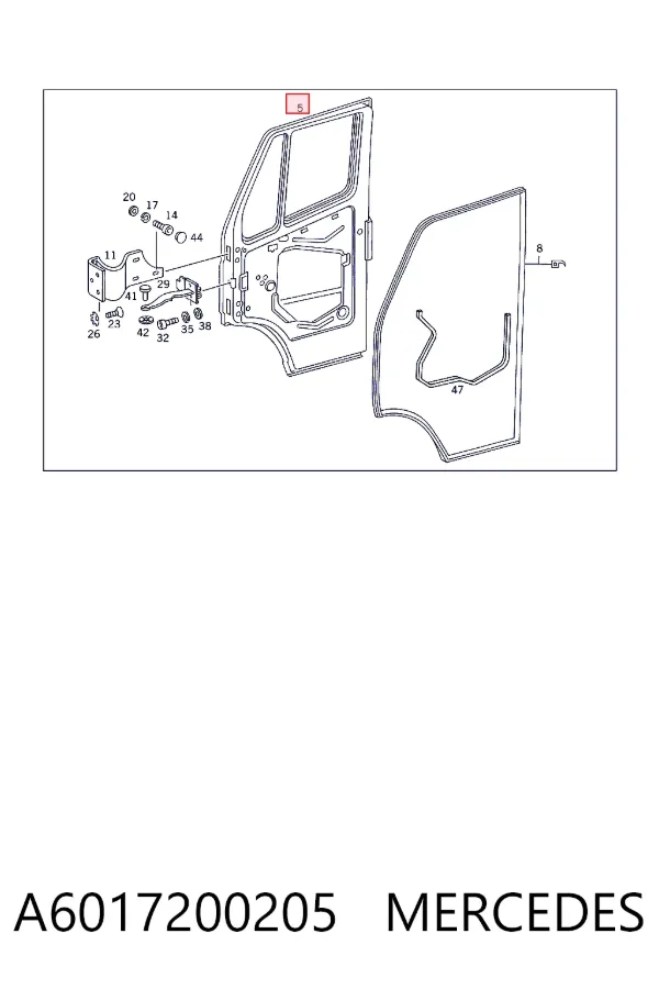 Puerta delantera izquierda A6017200205 Mercedes