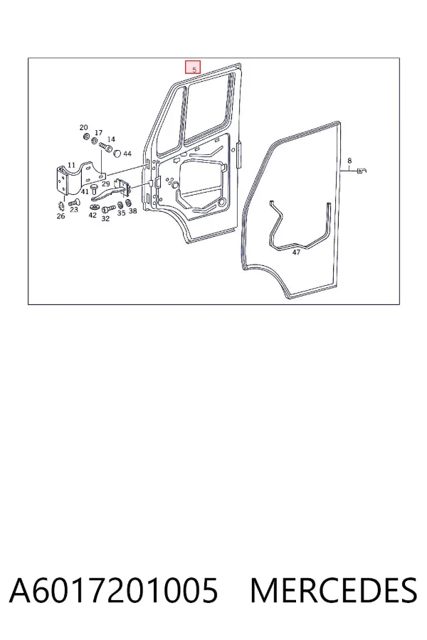 Puerta delantera izquierda A6017201005 Mercedes