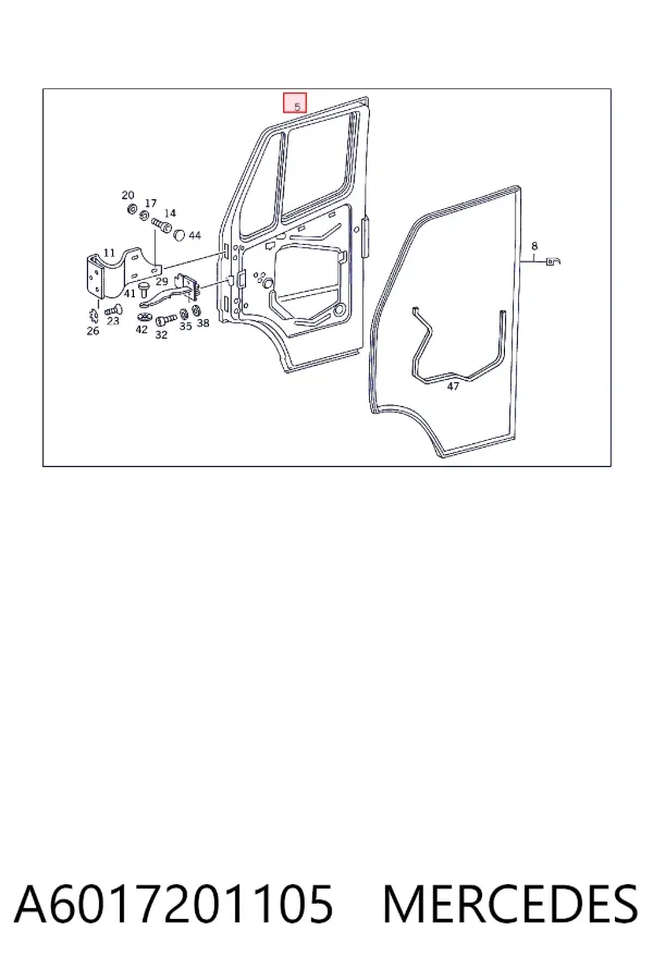 Puerta delantera derecha A6017201105 Mercedes