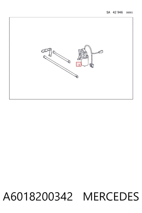Motor limpiaparabrisas A6018200342 Mercedes