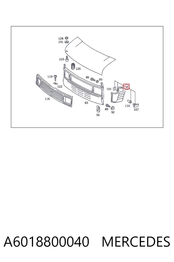 Intermitente izquierdo A6018800040 Mercedes