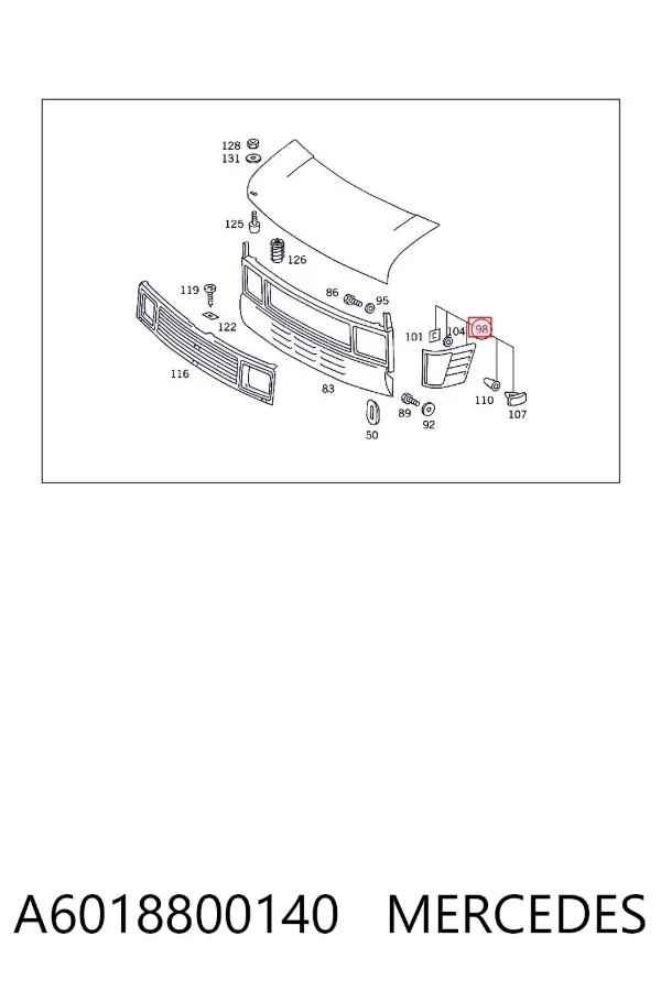 Piloto intermitente derecho A6018800140 Mercedes