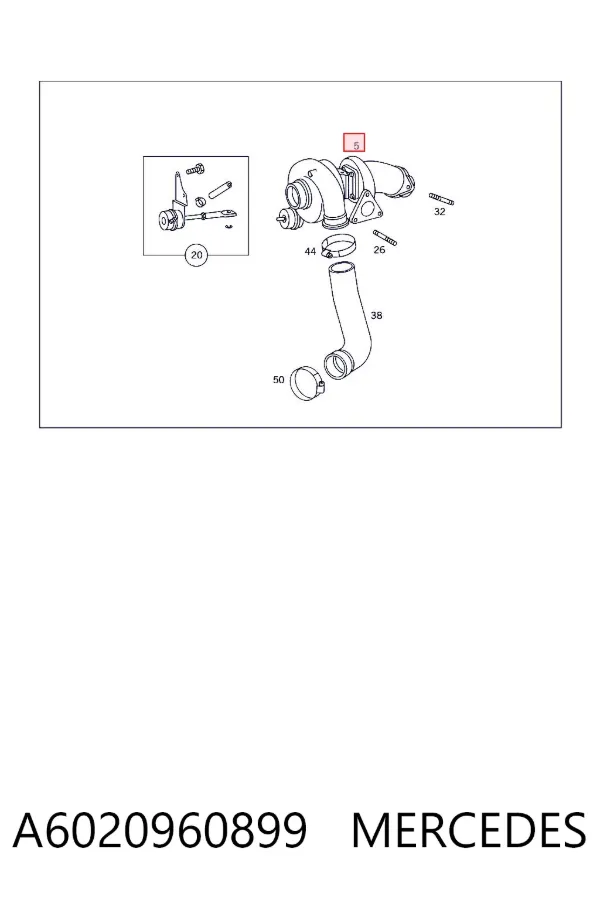 Turbocompresor A6020960899 Mercedes