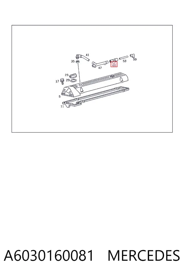 Tubo de ventilación del cárter A6030160081 Mercedes
