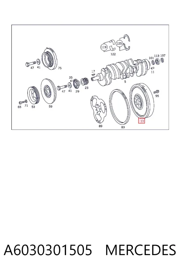 Volante motor A6030301505 Mercedes