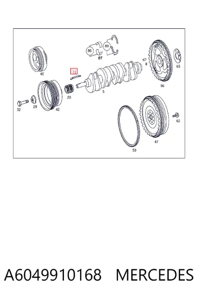 Chaveta de cigüeñal MERCEDES A6049910168