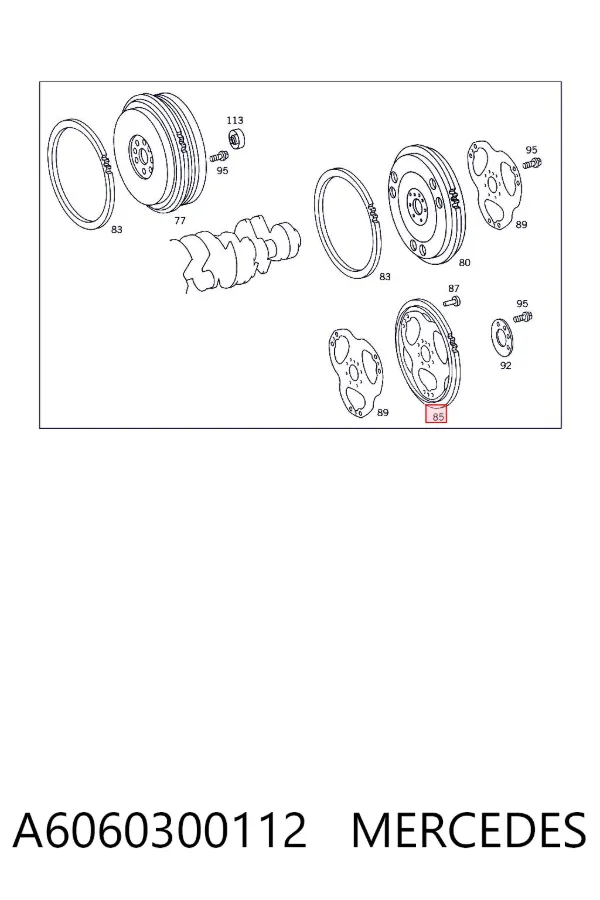 Volante motor A6060300112 Mercedes