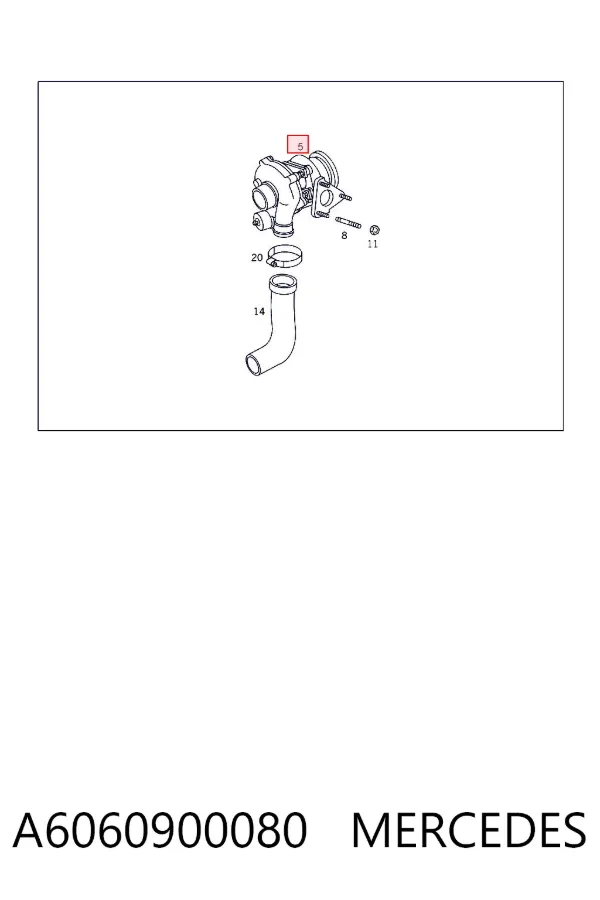 Turbocompresor A6060900080 Mercedes
