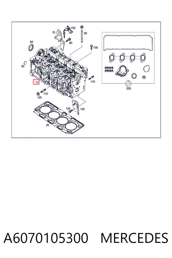 Culata A6070105300 Mercedes