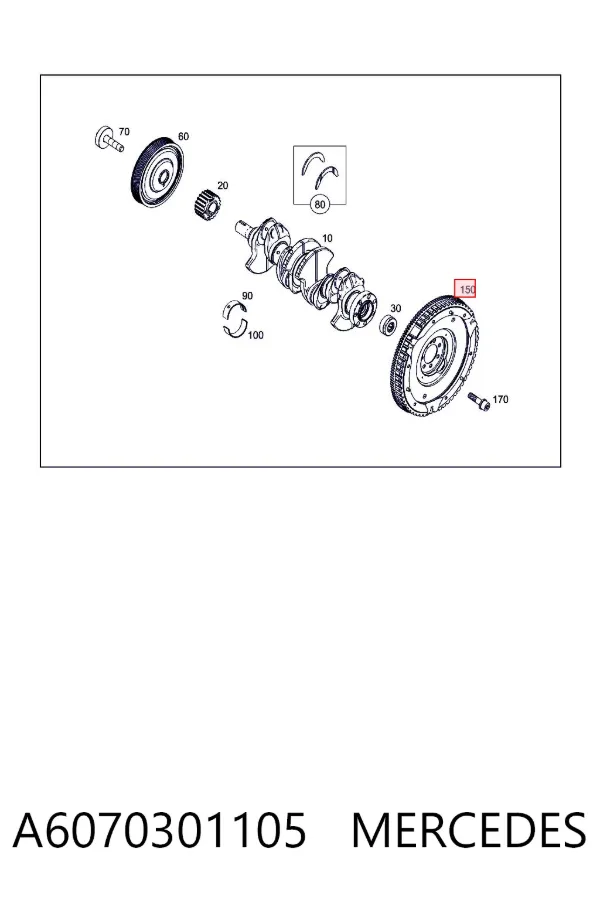 Volante motor A6070301105 Mercedes