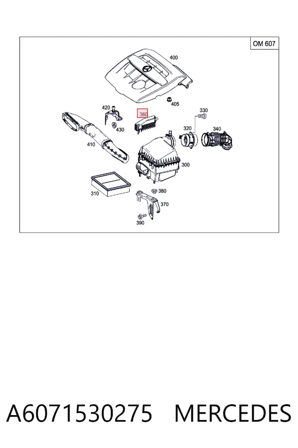 Tapa motor A6071530275 Mercedes
