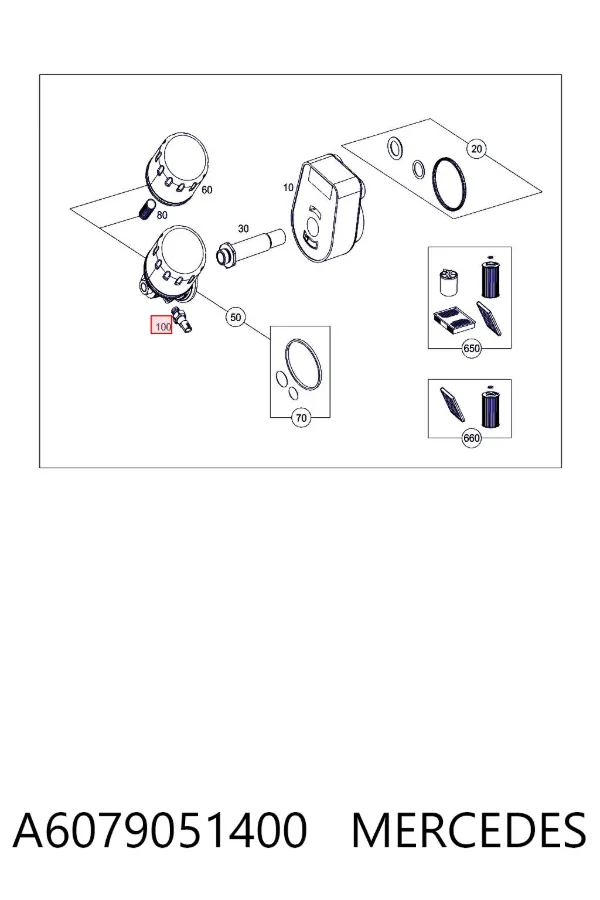 Sensor de presión de aceite A6079051400 Mercedes