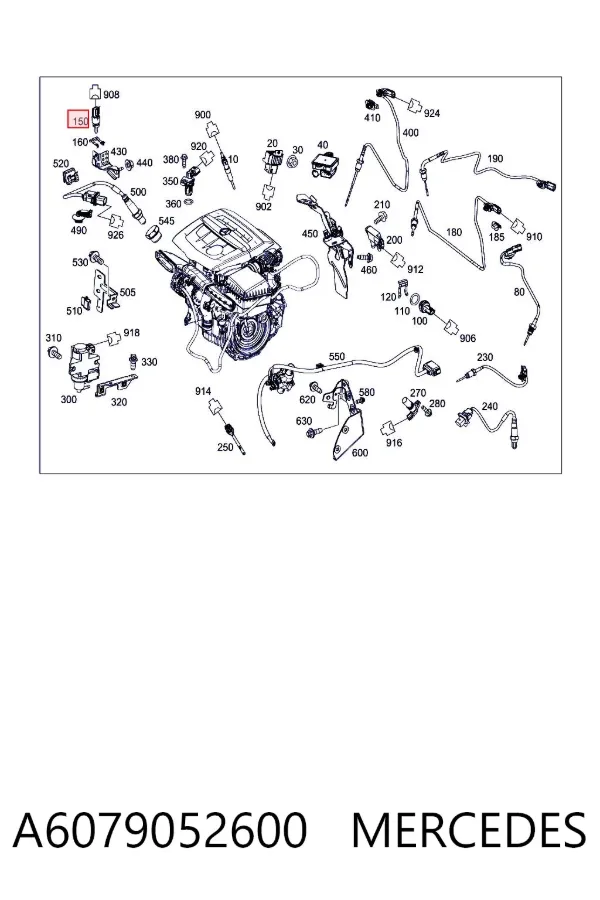 Sensor de presion gases de escape A6079052600 Mercedes