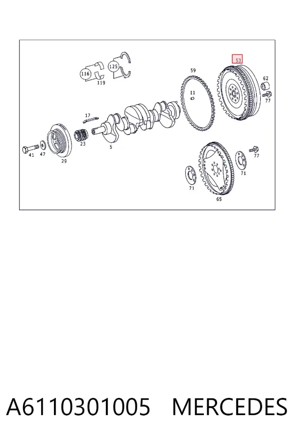 Volante motor A6110301005 Mercedes