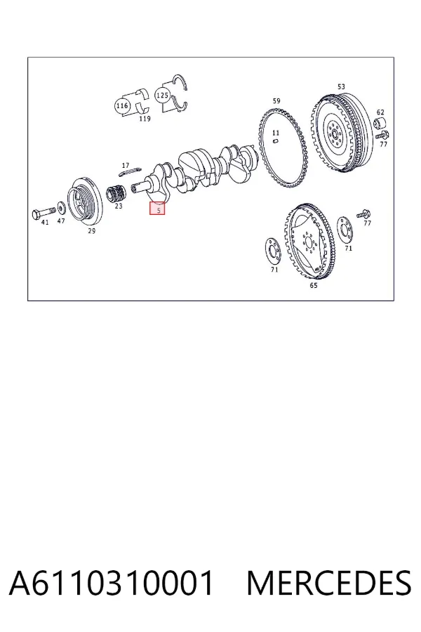 Cigüeñal A6110310001 Mercedes