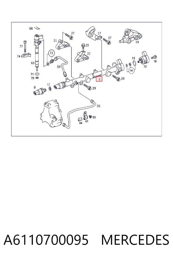 Rampa de combustible A6110700095 Mercedes