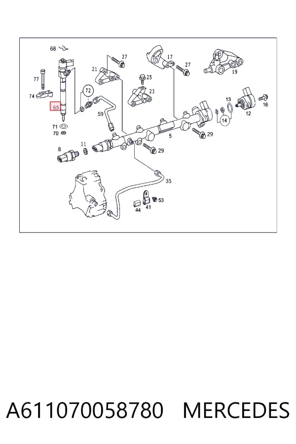Inyector A611070058780 Mercedes