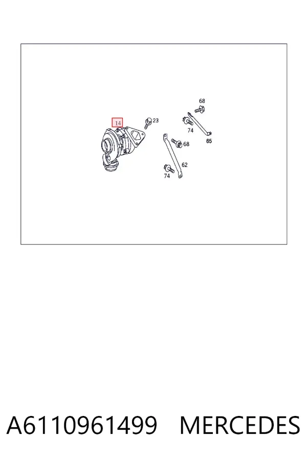 Turbocompresor A6110961499 Mercedes