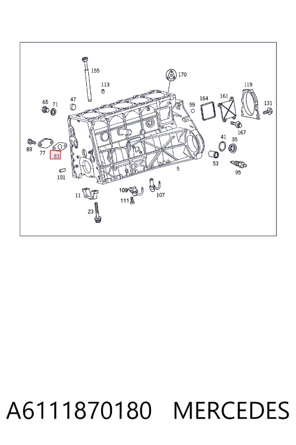 Junta de manguera de drenaje de aceite de turbina A6111870180 Mercedes