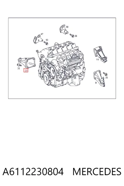 Soporte derecho del motor MERCEDES A6112230804
