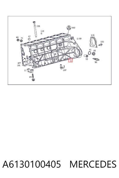 Bloque de cilindros del motor MERCEDES A6130100405