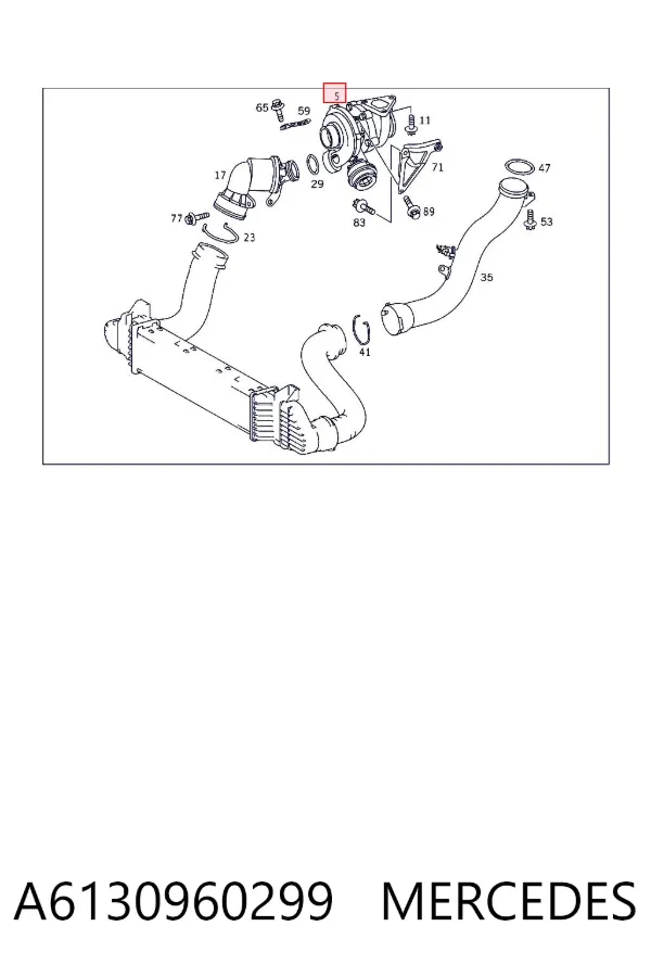 Turbocompresor A6130960299 Mercedes