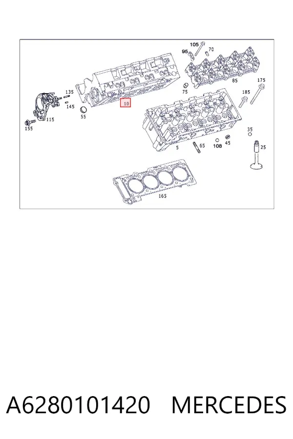 Culata derecha A6280101420 Mercedes