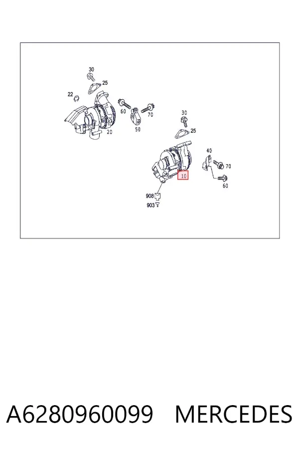 Turbocompresor A6280960099 Mercedes