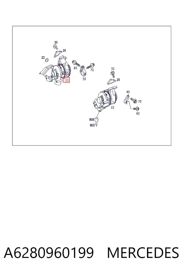 Turbocompresor A6280960199 Mercedes