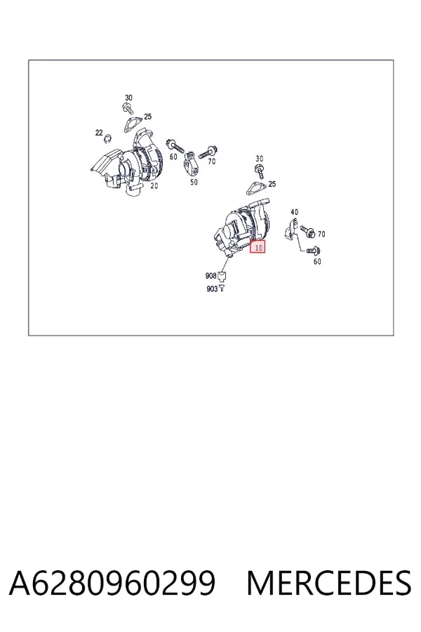 Turbocompresor A6280960299 Mercedes