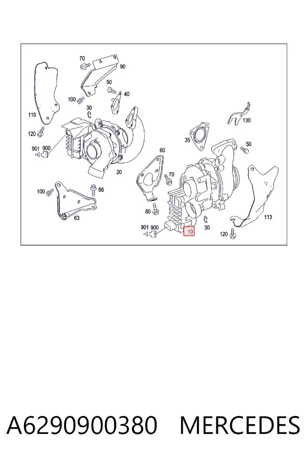 Turbocompresor A6290900380 Mercedes