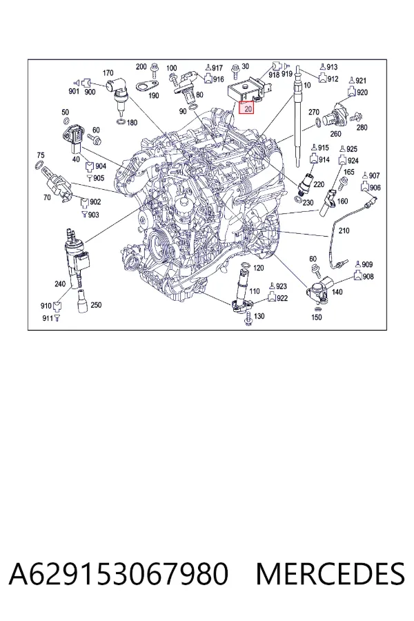 Relé de los calentadores A629153067980 Mercedes