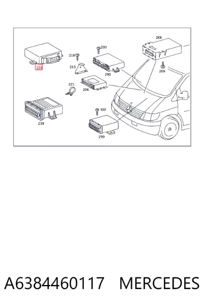 Módulo de suspensión neumática MERCEDES A6384460117