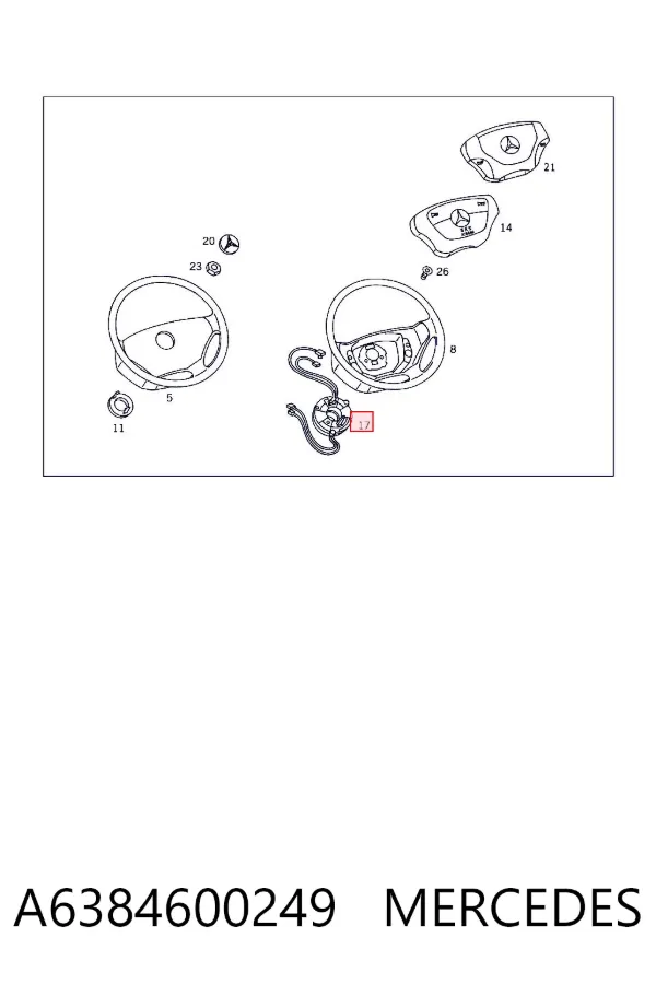 Anillo AIRBAG A6384600249 Mercedes