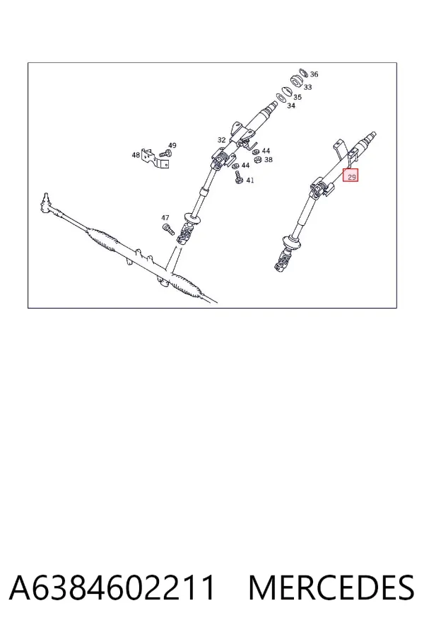 Columna dirección A6384602211 Mercedes