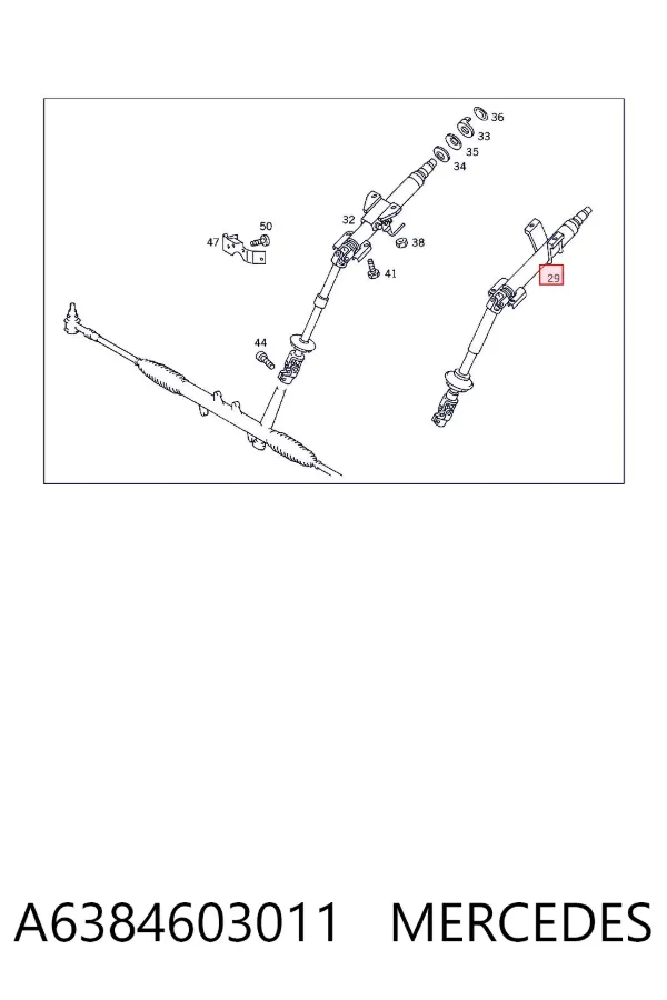 Columna dirección A6384603011 Mercedes