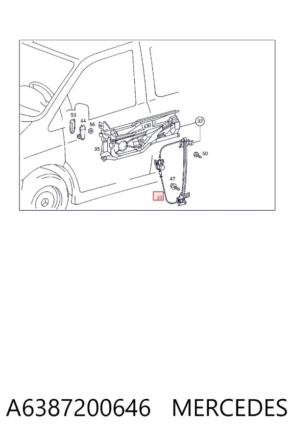 Mecanismo de elevalunas delantero izquierdo A6387200646 Mercedes