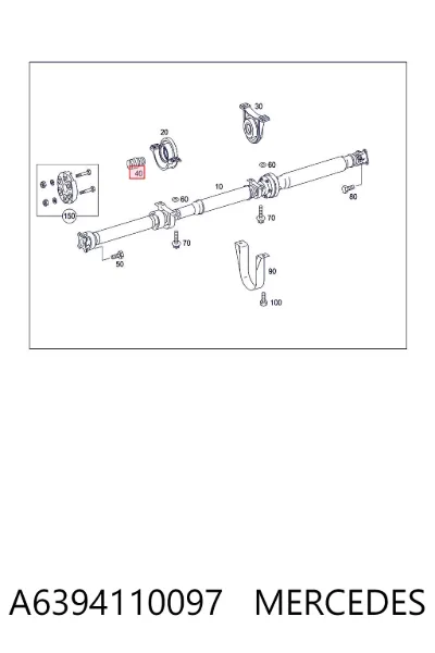 Guardapolvo del eje de transmisión MERCEDES A6394110097