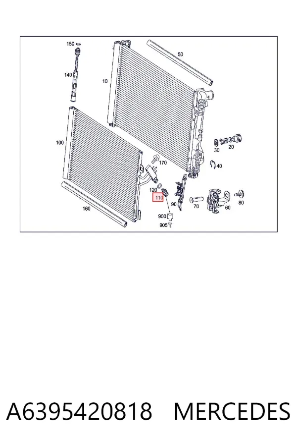 Sensor de presion de aire acondicionado A6395420818 Mercedes