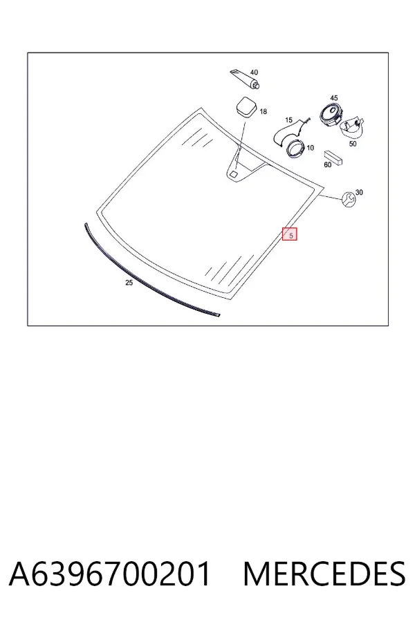 Parabrisas A6396700201 Mercedes