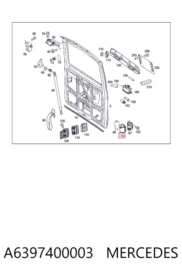 Puerta trasera A6397400003 Mercedes