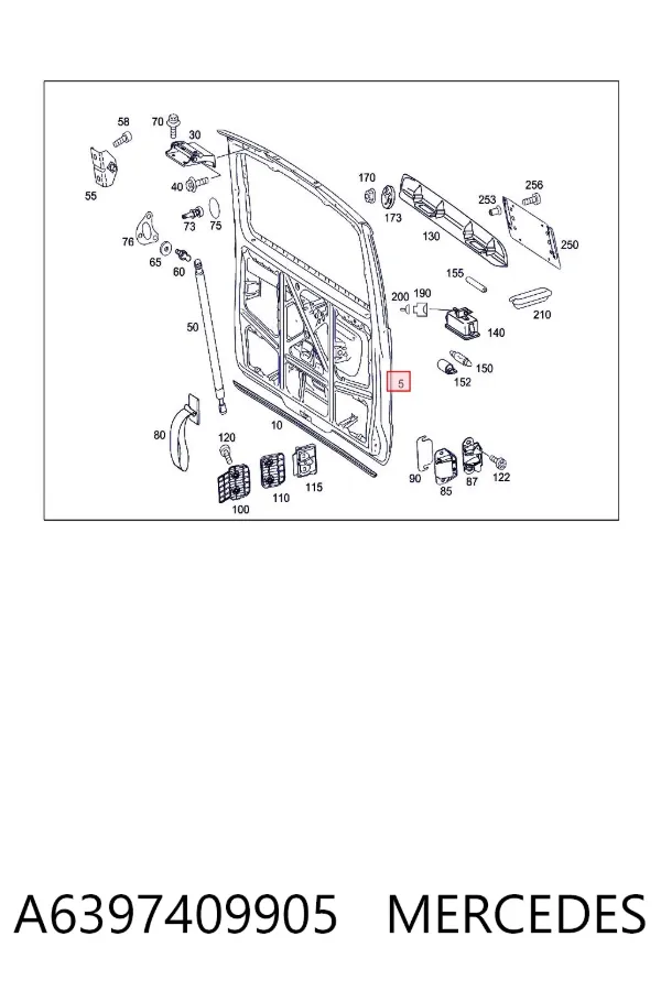 Puerta trasera A6397409905 Mercedes