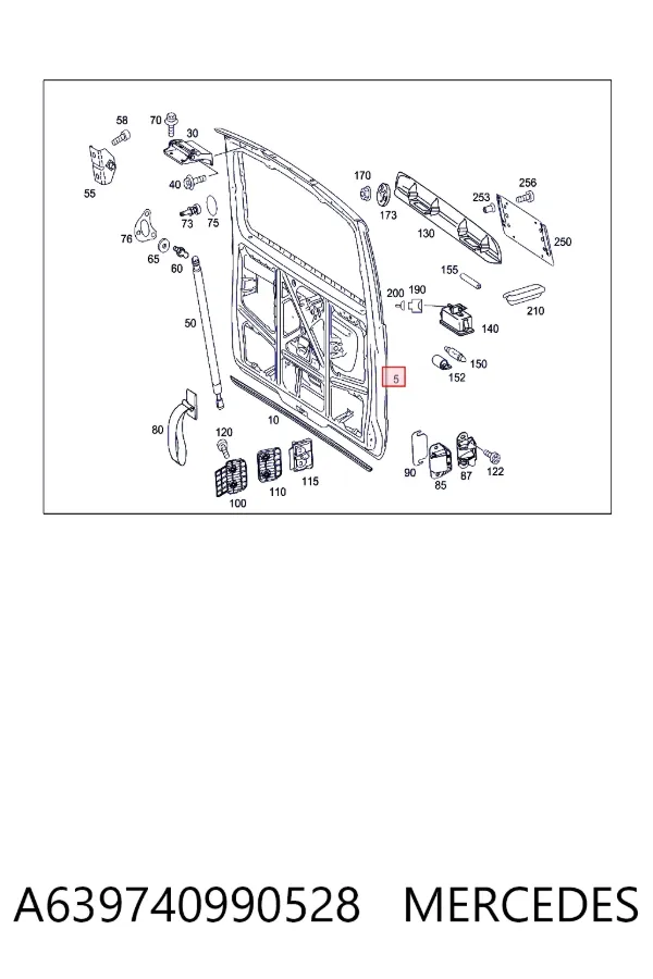 Puerta trasera Mercedes Vito II