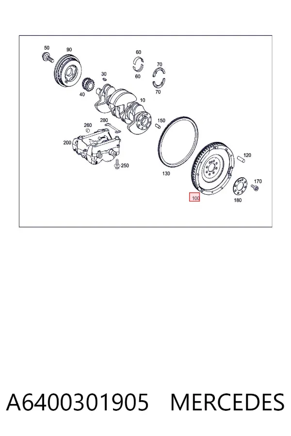 Volante motor A6400301905 Mercedes