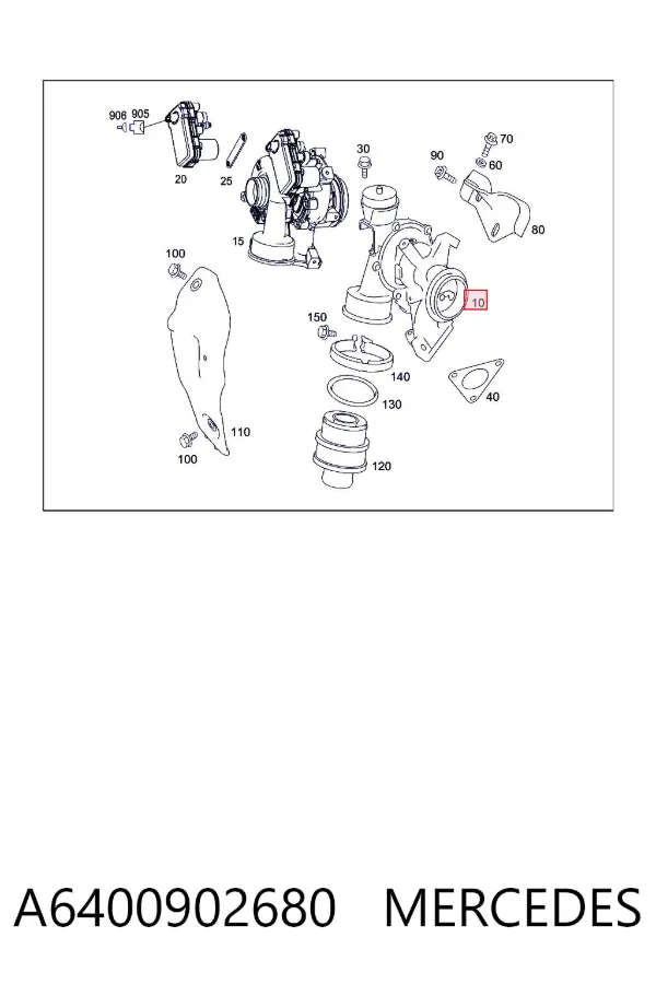 Turbocompresor A6400902680 Mercedes
