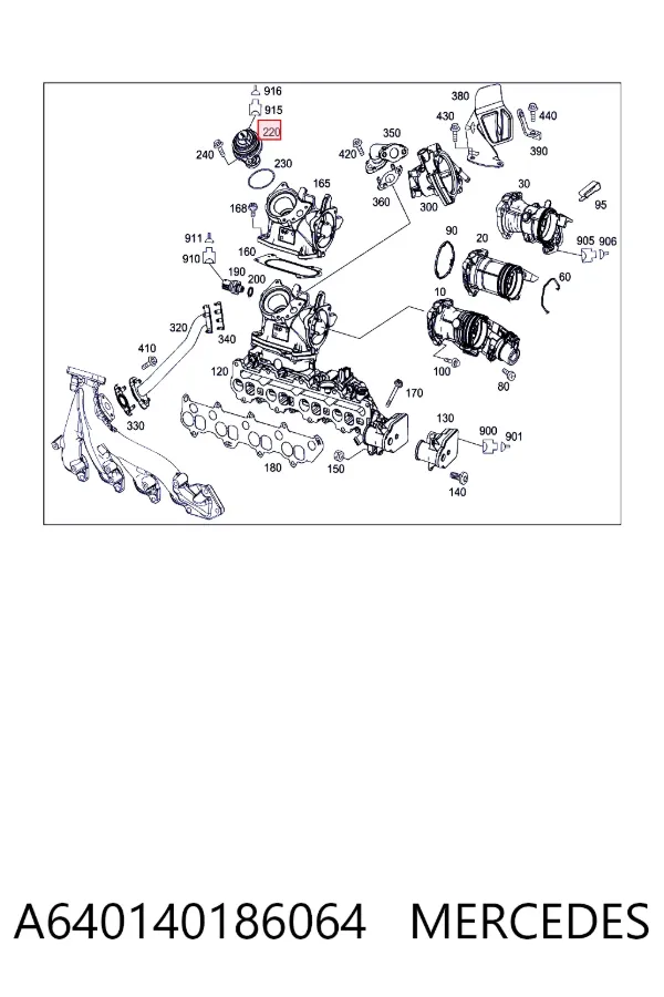 Válvula EGR A640140186064 Mercedes