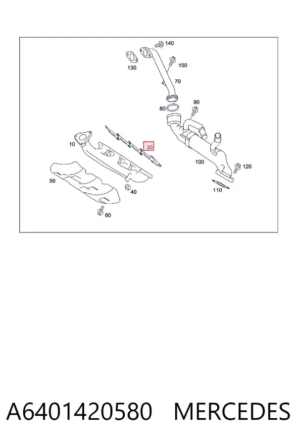 Junta colector escape A6401420580 Mercedes
